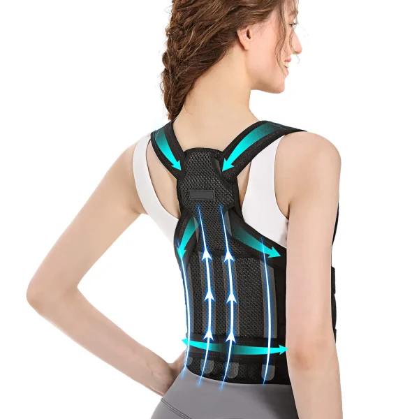 Back Support Brace Posture Corrector for Women and Men Back Straightener Posture Corrector Scoliosis and Hunchback Correction - Image 5