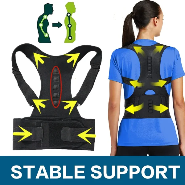Magnetic Therapy Posture Corrector Posture Corset Shoulder Support Belt Men And Women Braces And Support Belt Shoulder Posture - Image 2