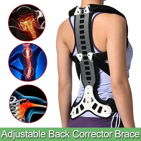 Adjustable Back Brace Posture Corrector Women Men Back Straightener Trainer for Scoliosis & Hunchback Correction, Spine Support