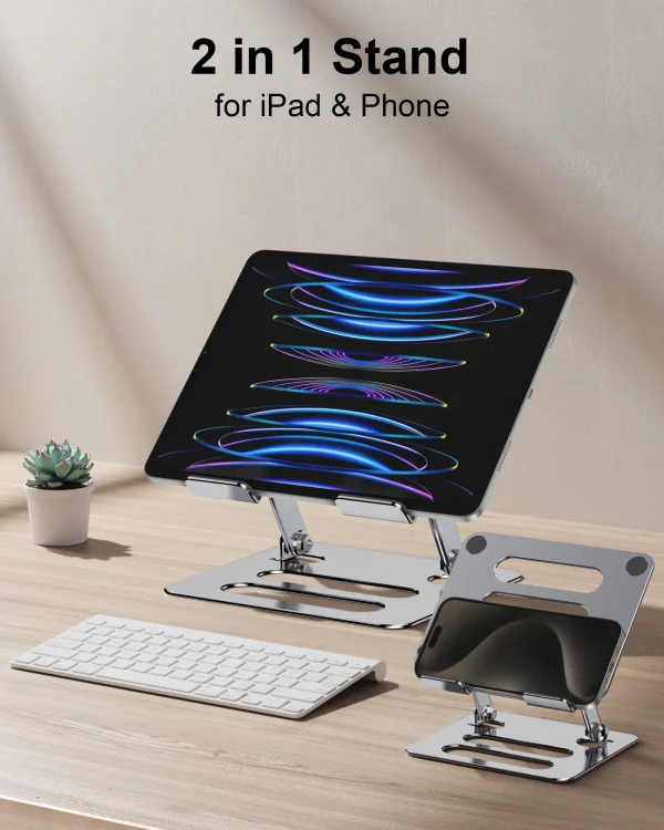 laptop stand Adjustable Mini Laptop bracke Desk Folding Stand Desktop Holder Compatible For Macbook Laptop PC Accessories - Image 2