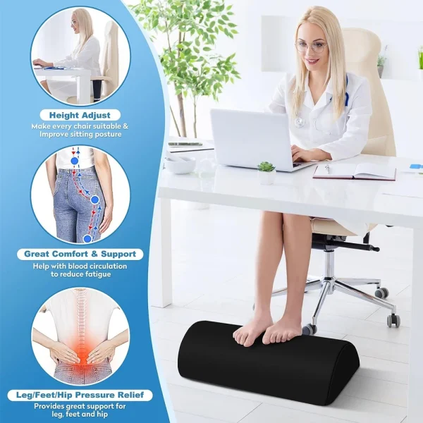 1Pc Comfort Foot Rest Under Desk for Office,All-Day Pain Relief & Leg Support Stool,Under Desk Foot Rest Ergonomic for Home Work - Image 5