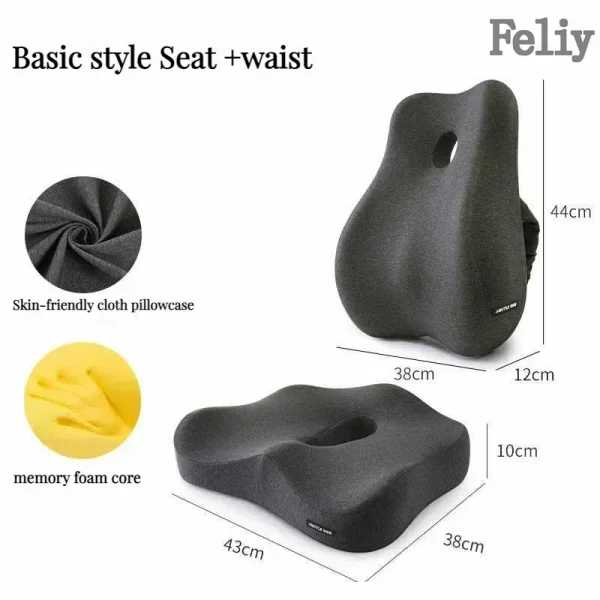 Memory Foam Seat Cushion Office Chair Cushion Car Seat Support Waist Pillow Massage Buttocks Pad Pain Relief Orthopedic Pillow - Image 22