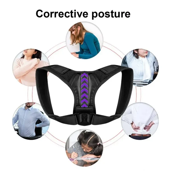 1pc Posture Corrector Unisex Adjustable For Clavicle Support Providing Pain Relief Neck Back Shoulder Reshape Your Body - Image 5