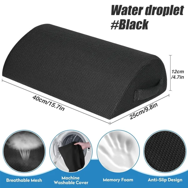 Foot Rest for Under Desk At Work,Office Desk Accessories -Foot Stool for Office, Car, Home To Foot Support & Relax Ankles, Black - Image 7