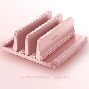 Plastic Vertical Laptop Stand Holder Adjustable Desktop Notebook Dock Space-Saving 3 In 1 computer stand