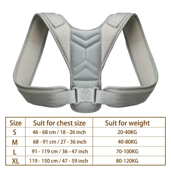 Back Posture Correction Belt Hunchback Corrector Adult Men and Women Sitting Posture Correction Belt Shoulder Straight Back - Image 6