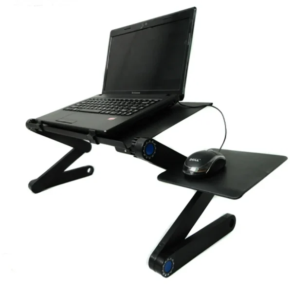 Adjustable Laptop Desk Stand Portable Aluminum Ergonomic Lapdesk ForSofa PC Notebook Table Desk Stand With Mouse Pad Punk - Image 8