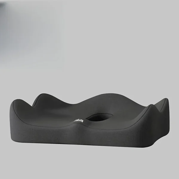1pc Memory Foam Seat Cushion - 3D Ergonomic Support| Light Green & Grey, Washable Polyester, Car/Office Essentials - Image 5