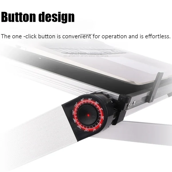 Adjustable Laptop Desk Stand Portable Aluminum Ergonomic Lapdesk ForSofa PC Notebook Table Desk Stand With Mouse Pad Punk - Image 4