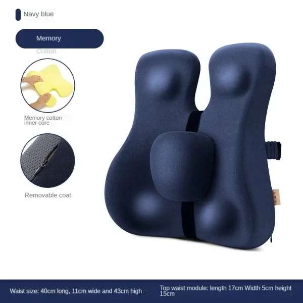 Memory Foam Seat Cushion Waist Back Support Pillow Set Orthopedic Ergonomic Coccyx Relief Hip Lumbar Pad for Office Chair Car - Image 15