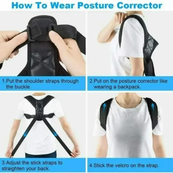 Back Posture Corrector Vest Adjustable Back Support Strap Shoulder Spine Brace Neck Stretcher Trainer Unisex Posture Correction - Image 4